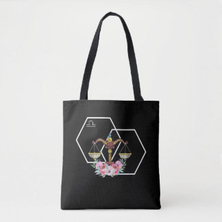 Tote Bag Panneau Libra Zodiac Septembre Octobre Anniversair