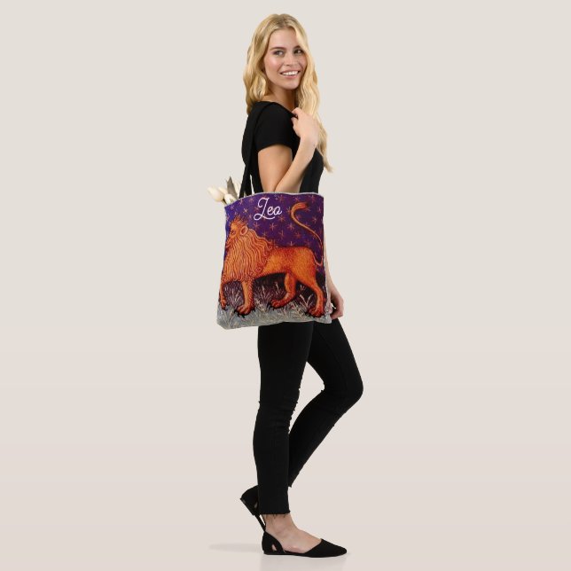 Tote Bag Panneau Lion Zodiac Lion Horoscope Anniversaire (Sur le modèle)