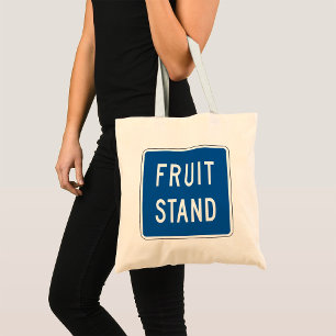 Tote Bag Panneau routier du socle de fruits