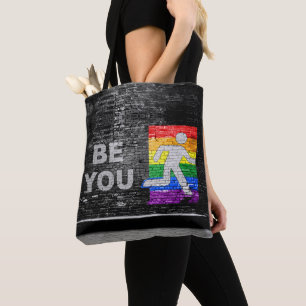 Tote Bag Panneau urbain aux couleurs de la fierté arc-en-ci