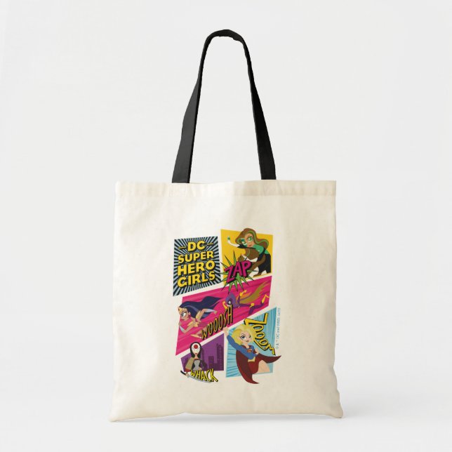 Tote Bag Panneaux d'action pour filles Super Hero DC (Devant)