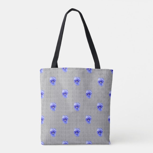Tote Bag Pansement bleu sur gris (Dos)