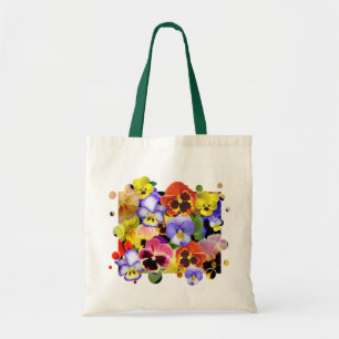 Tote Bag Pansy Patchwork