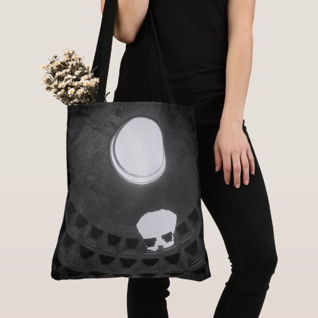 Tote Bag Panthéon Crâne clair Rome Italie Noir et Blanc (De près)