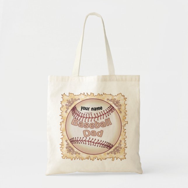 Tote Bag Papa de baseball (Devant)