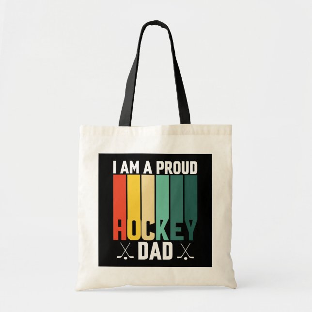 Tote Bag Papa de hockey fier (Devant)