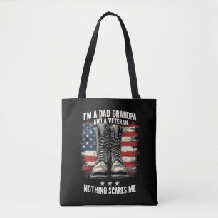 Tote Bag Papa grand-père Vétérinaire Fête des pères patriot