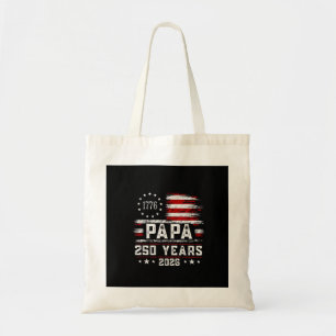 Tote Bag Papa Homme Drapeau Américain 250 Ans 4 Juillet Gra