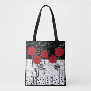 Tote Bag Papes rouges, pavots, fleurs rouges