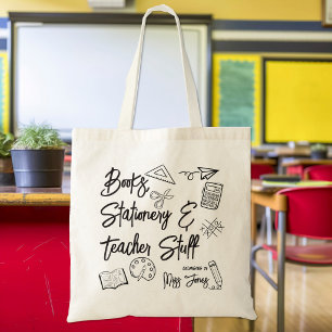 Tote Bag papeterie livres & Fournitures Enseignants Personn