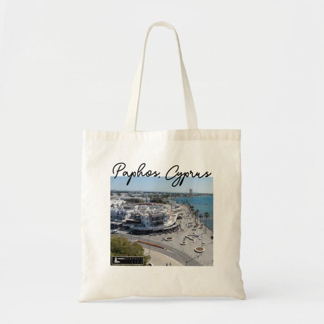 Tote Bag Paphos Vue du drone du front de mer 2 (Devant)