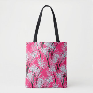 Tote Bag Papier peint floral asiatique rétro.