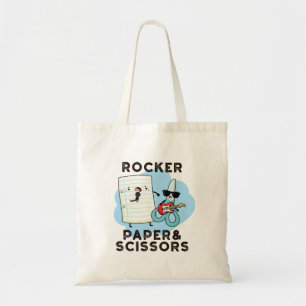 Tote Bag Papier Rocker Et Ciseaux Drôle Jeu Pun
