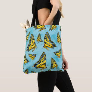Tote Bag Papillon à queue épaisse du tigre occidental sur l