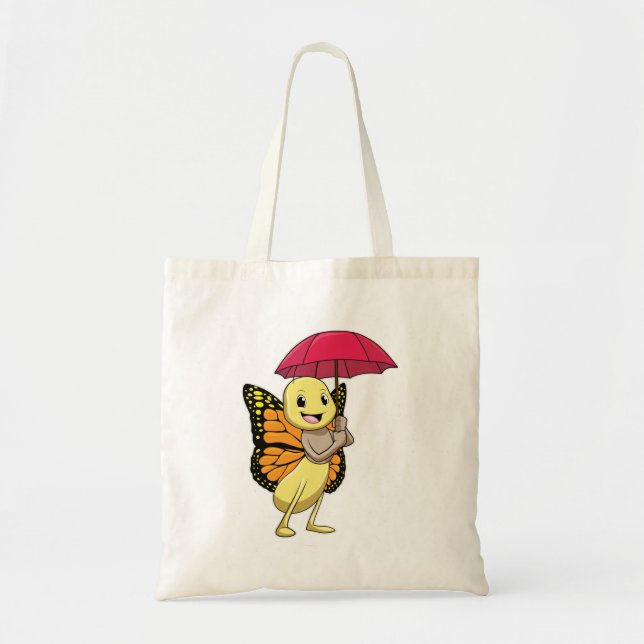 Tote Bag Papillon avec parapluie (Devant)