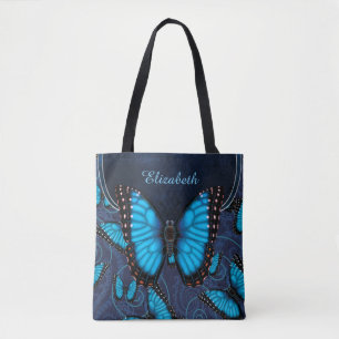 Tote Bag Papillon bleu de Morpho personnalisé