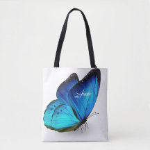 Papillon bleu personnalisé