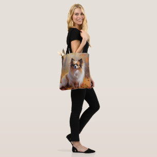 Tote Bag Papillon dans les feuilles d'automne tombent inspi