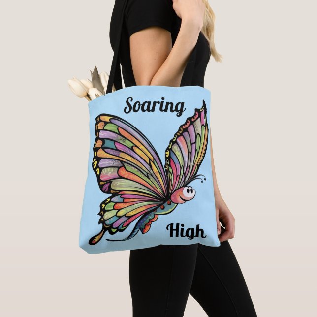 Tote Bag Papillon de dessin animé personnalisé (De près)