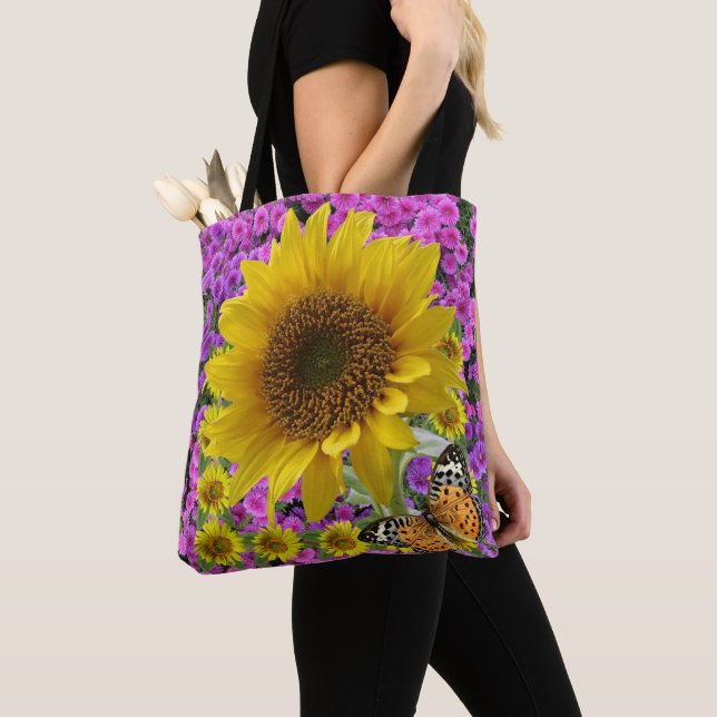 Tote Bag Papillon de tournesol Fourre-tout (De près)