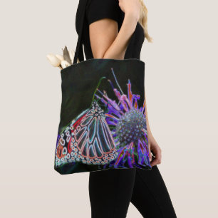 Tote Bag Papillon Électrique Art Abstrait de la Nature