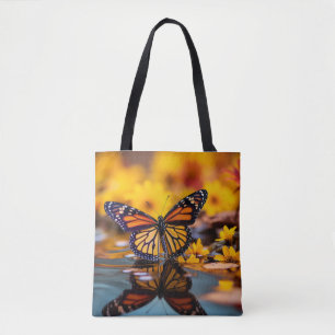 Tote Bag Papillon Fleur Nature Serene Tranquille