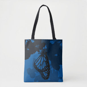 Tote Bag Papillon Monarque bleu Fourre-tout