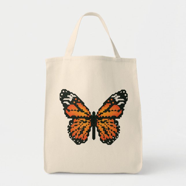 Tote Bag Papillon monarque en polygone (Devant)