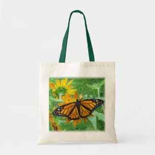 Tote Bag Papillon monarque et tournesol