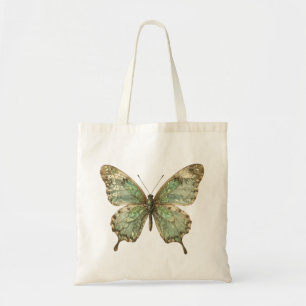 Tote Bag Papillon Orné aux Ailes à Motif de Feuille