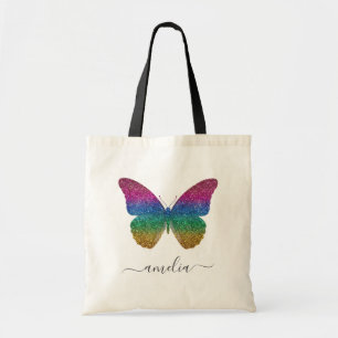 Tote Bag Papillon Pailleté Brillance Luxueuse Personnalisée