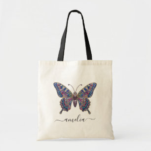 Tote Bag Papillon Pailleté Luxueux Personnalisé Effervescen