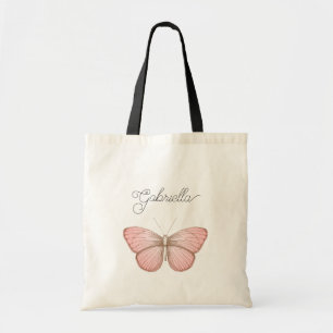 Tote Bag Papillon Rose Féminin
