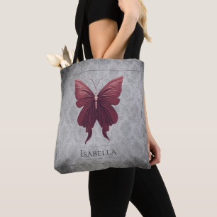 Tote Bag Papillon rouge à bijoux