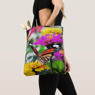 Tote Bag Papillon sur Fleurs