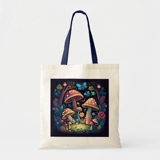 Tote Bag Papillons aux champignons magiques (Devant)
