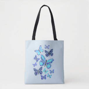Tote Bag Papillons bleus à points