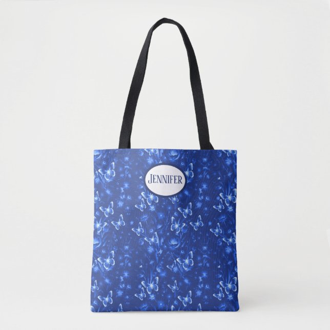 Tote Bag Papillons bleus de minuit (Devant)