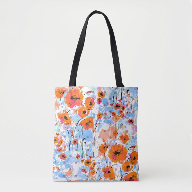 Tote Bag Papillons broyés : Texture florale Abstraite (Devant)