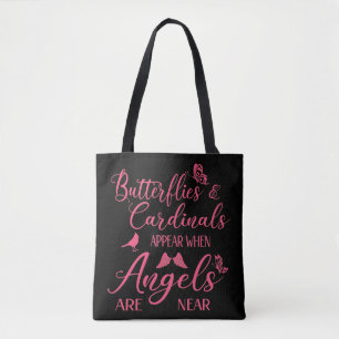 Tote Bag Papillons & Cardinaux Apparaissent Quand Angel Est