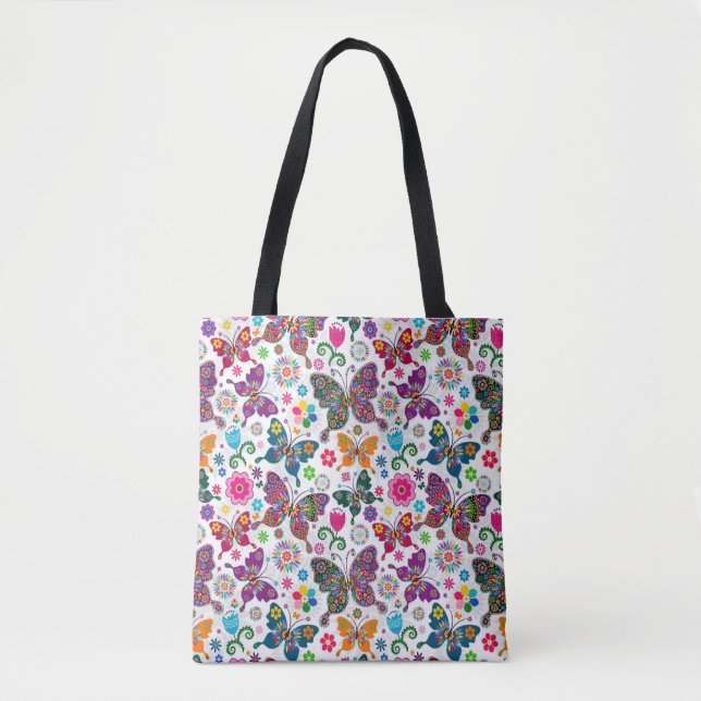 Tote Bag papillons colorés impressionnants (Devant)