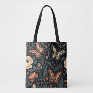 Tote Bag Papillons dans le jardin de minuit