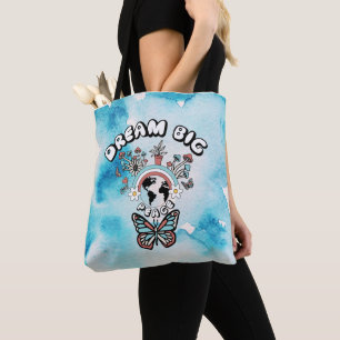 Tote Bag Papillons et champignons Rêve Big positif inspo