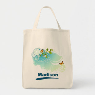 Tote Bag Papillons et fleurs