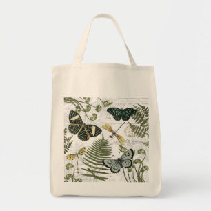 Tote Bag papillons vintages et libellules modernes