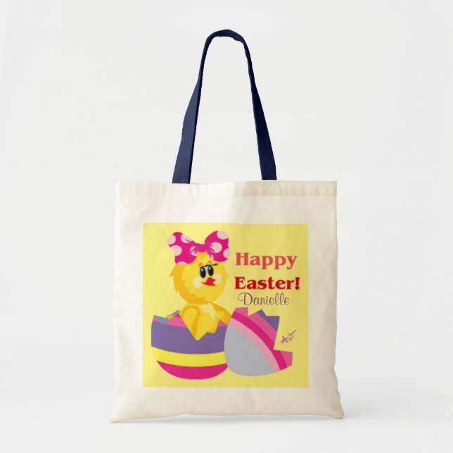Tote Bag Pâques Chick Jaune Budget Fourre-tout (Devant)