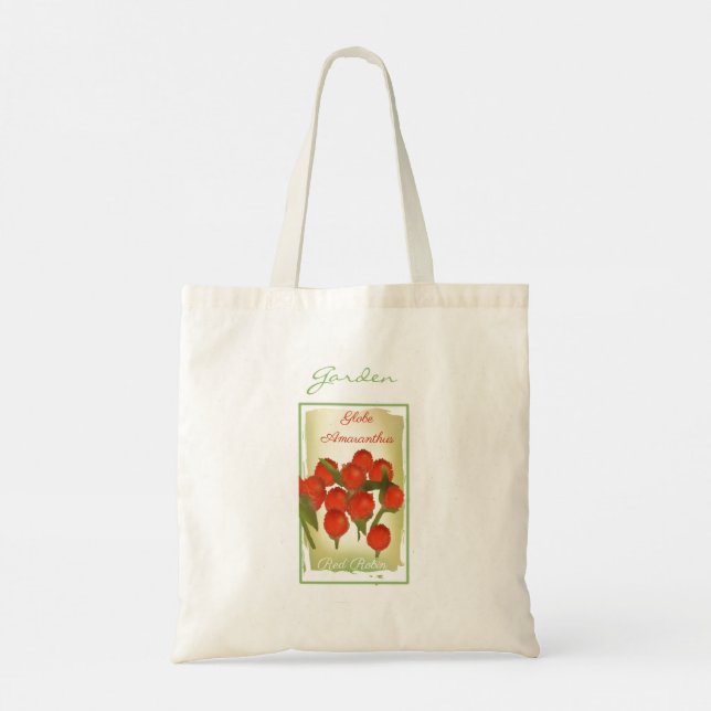 Tote Bag Paquet de graines d'aquarelle rouge (Dos)