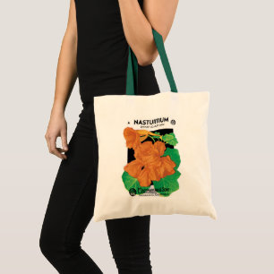 Tote Bag Paquet de semences vintage Art Étiquette, Fleurs d