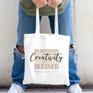 Tote Bag Par définition La créativité ne peut pas être défi