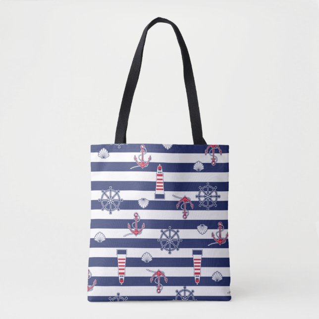 Tote Bag Par le motif de mer (Devant)